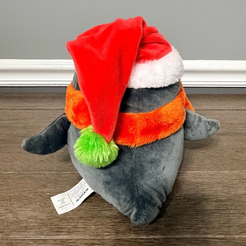 Kohl's Cares Penguin Plush Christmas Santa Hat Orange Scarf Holiday Stuffed Toy